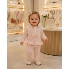 Mummys Love Kız Çocuk 3'lü Triko Takım - %100 Doğal Pamuk - Pembe