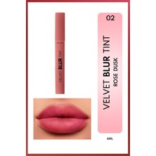 Velvet Blur Tint Kadife Bitişli Nemlendirici Mat Ruj - 02 Rose Dusk - Pembe