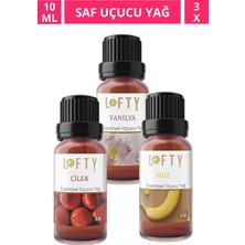 Lofty Çilek, Muz, Vanilya Smoothie Uçucu Yağ Buhurdanlık Esansı Oda Kokusu Esans Buhur Yağı 10 ml