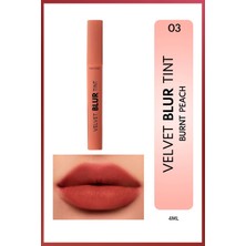 Velvet Blur Tint Kadife Bitişli Nemlendirici Mat Ruj - 03 Burnt Peach - Nude
