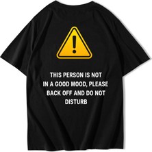 Brz Collection Unisex Oversize Do Not Disturb T-Shirt Siyah