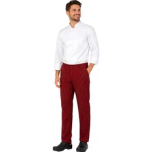 Formteks Aşçı Pantolon Ekose  Desenli Kırmızı