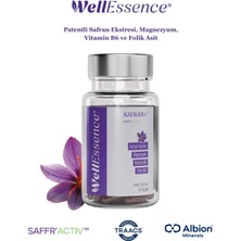 Wellessence® Safran+Tm Safran Ekstresi, Magnezyum, Vitamin B6 ve Folik Asit Içeren Takviye Edici Gıda