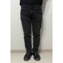 Hacker Fistan Store Erkek Füme Yüksek Bel Rahat Kesim Boru Paça Büyük Beden Jean Pantolon