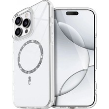 Marsilyan™- Apple Iphone 14 Pro Max Live Diamond Magsafe Kapak - Şeffaf