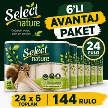 Select Nature 24 Rulo x 6 Paket Organik Tuvalet Kağıdı