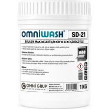 Omniwash Sd-21 Bulaşık Makineleri Için Konsantre Kir ve Leke Çözücü Toz 1 kg