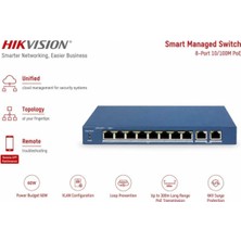 Hikvision DS-3E1310P-EI/M Ethernet Switch Smart Managed Poe 8+2