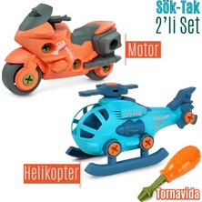SmartFox Sök Tak 2'li Oyuncak Seti Tornavidalı Helikopter ve Motor