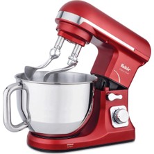 1001 Culina Chef Stand Mikser, Mutfak Robotu, Yoğurucu, 1000W, 5 L Hazne, Paslanmaz, Rouge