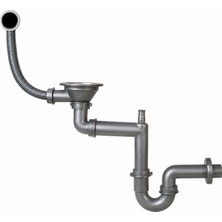 Teka S-701-KY Büyük Kafa Yuvarlak Taşmalı Evye Sifon Takımı