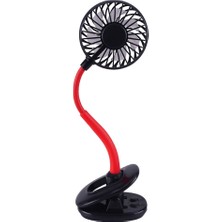 Portatif Işıklı Mini Klipsli Fan