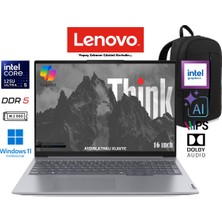 Lenovo thinkbook 16 Intel Core Ultra 5 125U 32GB 1tb SSD 16" IPS W11 Pro Taşınabilir Bilgisayar 21MS005KTR Prestij Çanta