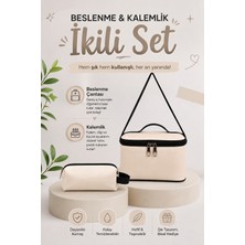 Visees Ilkokul 2'li Set Isı Yalıtımlı Termal Beslenme Çantası ve Kalemlik Seti