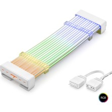 24 Pin Argb Anakart Güç Uzatma Kablosu Bükülebilir 2 mm 54 60 LED Beyaz ND2800A