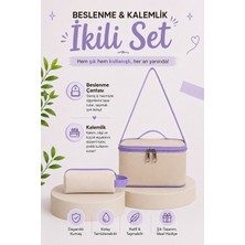 Visees Ilkokul 2'li Set Isı Yalıtımlı Termal Beslenme Çantası ve Kalemlik Seti