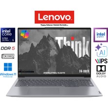 Lenovo thinkbook 16 Intel Core Ultra 5 125U 24GB 512GB SSD 16" IPS W11 Pro Taşınabilir Bilgisayar 21MS005KTR Prestij