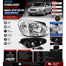 Hyundaı Accent Era 2009-2011 Manuel Beyaz Sağ Far (Beyaz Sinyalli) – Ayfar | Oem: 92102-1E089