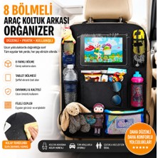Coofbe Oxford Kumaş 8 Bölmeli Araç Koltuk Arkası Organizer Araç Telefon Tablet Eşya Tutucu Düzenleyici