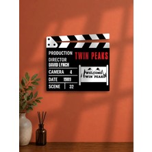 Gişe Arts Duvar Dekoru / Klaket Tablo (Siyah) - Twin Peaks (Ikiz Tepeler)