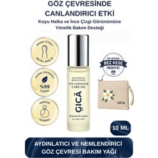 GICA Göz Çevresi Aydınlatıcı Bakım Yağı Yoğun Nem & Canlandırıcı Etki Bitkisel Içerik Metal Başlık Roll-On 10 ml