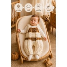 Custom Baby Bohem Bebek Salopeti El Örgüsü Bebek Tulumu 0-6 Ay Yenidoğan Bebek Hediyesi Sonbahar Temalı
