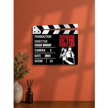 Gişe Arts Duvar Dekoru / Klaket Tablo (Siyah) - Shaun Of The Dead (Zombilerin Şafağı)