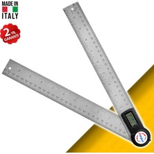 Sevgift Dasqua 1022-4300 Dijital Açı Ölçer | 30 cm Paslanmaz Çelik Cetvel | Dijital Iletki