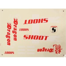 Motobisavm Etiket - 16/20, Shoot Dragon, Kırmızı/beyaz