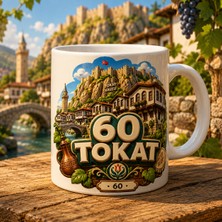AJANS313 Tokat Realistik Doğa Tasarımlı Kupa Bardak - Memleket Seri 60 Tokat Kalesi Baskılı Kahve Kupası
