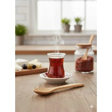 Special Action 6 Adet Tatlı, Baharat ve Kahve Servis Kaşığı Doğal Ahşap Kaşık Çay Kaşığı
