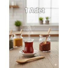Special Action 1 Adet Doğal Ahşap Çay Kaşığı| Tatlı, Baharat ve Kahve Servis Kaşığı