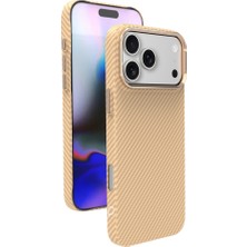 Piili iPhone 17 Kevlar Serisi Magsafe Kılıf Karbon – Altın