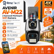 RMZTECH Avenir AV-M22 6mp Wifili Çift Yönlü Ses Çift Kameralı Wifi Kamera