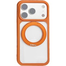 Piili iPhone 17 Pro Max Rotation Magsafe Silikon Kılıf – Turuncu