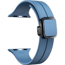 Piili Apple Watch 38 - 40 - 41 - 42 mm Silicone Apple Watch Kayışı – Mavi