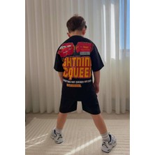 Cg Kids Şimşek Mcqueen Cars Arabalar Erkek Çocuk Tshirt&şort Alt Üst Takım Sırt Baskılı