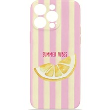 Velvoria iPhone 13 Pro Valestra Ince Kamera Korumalı Mika Kılıf Amalfi Citrus