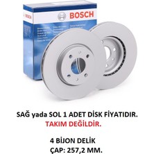 Bosch Ön Fren Diski Doblo 1 2001+ Punto 2 Bravo 2 Linea 500 Fiorino Bipper Nemo Panda 46401356 0986479B43