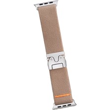 Piili Apple Watch 42 - 44 - 45 - 46 - 49 mm Steel Meshkayış Kahve Rengi Apple Watch Kayışı – Kahverengi