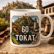 AJANS313 Tokat Ballıca Mağarası ve Kalesi Tasarımlı Kupa Bardak - Memleket Seri 60 Tokat Temalı Kahve Kupası