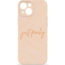 Velvoria iPhone 15 Plus Valestra Ince Kamera Korumalı Mika Kılıf Peach Bellini