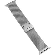 Piili Apple Watch 42 - 44 - 45 - 49 mm Titanyum Kayış Natürel Apple Watch Kayışı
