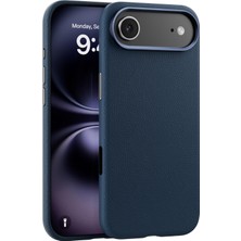 Piili iPhone 17 Air Leather Magsafe Kılıf – Mavi