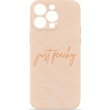 Velvoria iPhone 14 Pro Max Valestra Ince Kamera Korumalı Mika Kılıf Peach Bellini