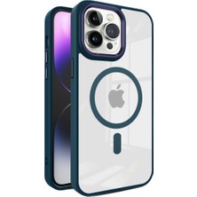 Piili iPhone 15 Focus Magsafe Kılıf Parlak Koyu – Mavi