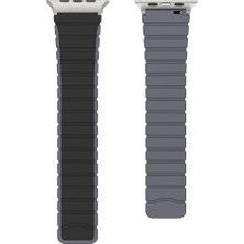 Piili Apple Watch 42 - 44 - 45 - 46 - 49 mm Sport Dual Apple Watch Kayışı – Siyah