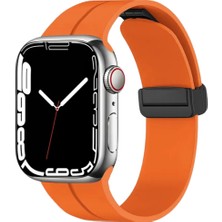 Piili Apple Watch 38 - 40 - 41 mm Rubber Kayış Turuncu Apple Watch Kayışı – Turuncu