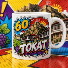 Ajans 313 AJANS313 Tokat Pop Art Tasarım Kupa Bardak - Memleket Seri 60 Tokat Baskılı Pop Art Kahve Kupası