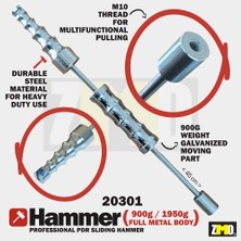 Zmo Technik Pdr Parlak Metal Kayar Tokmak 45 cm (900 gr Hareketli PARÇA/1700 gr Toplam)
